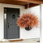 2 set artificial fall ferns hanging plants for, close-up detail