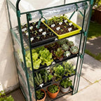 worth garden 4 tier mini greenhouse - 63'', front angle view