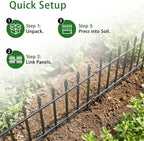 garden border fence, 23" w x 17" h showing dimensions