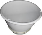 8" White Plastic Hanging Basket with Saucer by Koba (25)