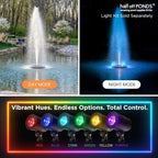 1.5 HP Floating Fountain & Aerator for Ponds and Lakes with 100 ft Cord | 12,550 GPH, 11 spray patterns, Energy-efficient 850W Pump, Protective Intake Screen