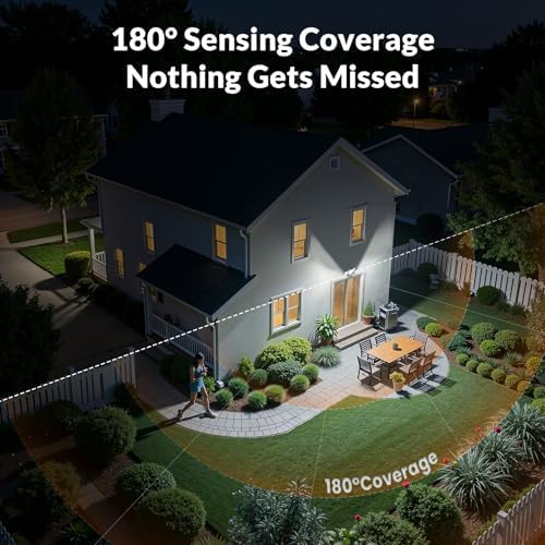 lepower led security light motion sensor outdoor lights, side view