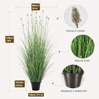 3ft / 4ft extra lush artificial plant (2pcs) shown in use
