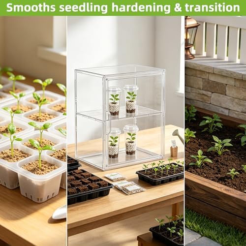 mini greenhouse indoor with magnetic door, l-2tier-1pcs, package contents
