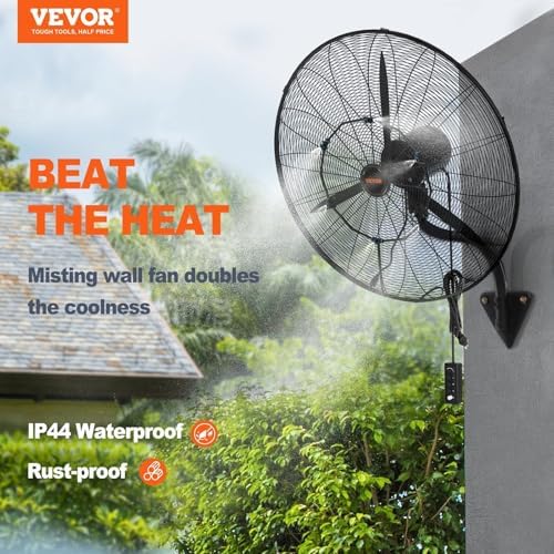 vevor 24 inch 3-speed 7000 cfm black waterproof shown in use