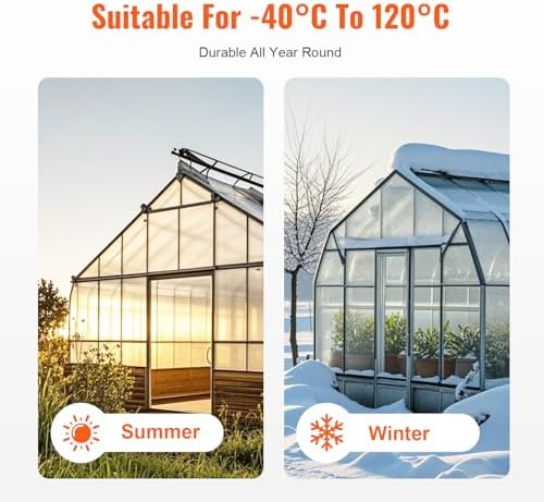 vevor 14 pack polycarbonate greenhouse panels, 2' x, side view