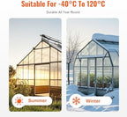 vevor 14 pack polycarbonate greenhouse panels, 2' x, side view
