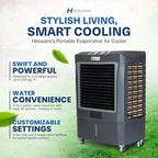 hessaire mc37m indoor or outdoor portable oscillating evaporative, side view