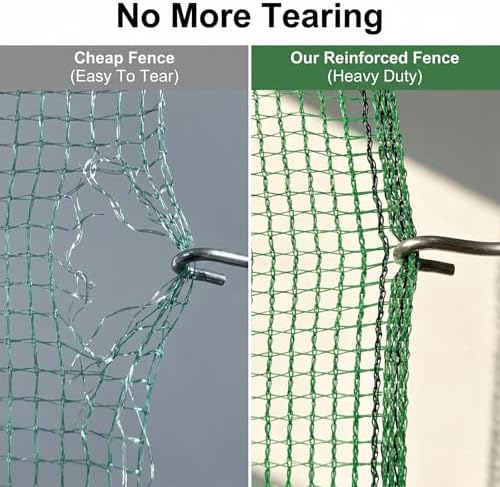 6.6x100ft plastic mesh fencing, 0.4in mesh deer fence, close-up detail