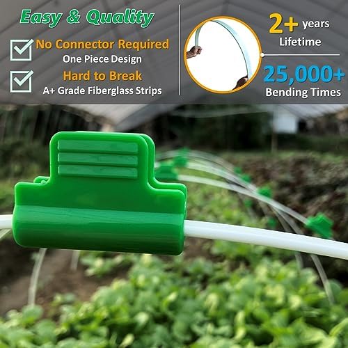 greenhouse hoops for 2-4ft wide raised beds, 6.56ft shown in use