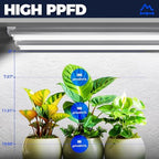 barrina t8 grow lights for indoor plants, 3ft, side view