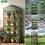 sweetcrispy 27"x19"x63" mini greenhouse, with zipper door durable, view 9