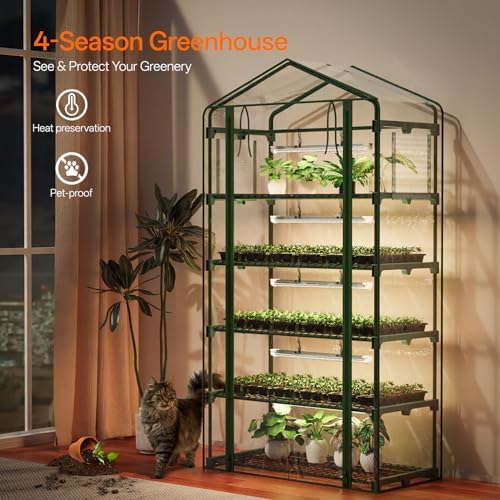 bstrip indoor greenhouse with grow light, 5-tier large shown in use