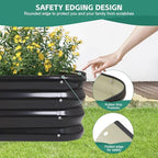 4 in 1 galvanized raised garden bed, 5x3x1ft, package contents