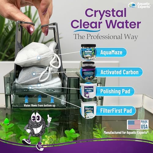 premium activated carbon, aquarium carbon for fish tank on a desk or shelf