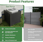 47" w x 48" h air conditioner fence showing dimensions
