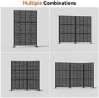 modern shade 4x6 ft metal privacy screen with, front angle view