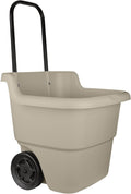 suncast garden cart on wheels, taupe 15.5-gallon resin, main product view