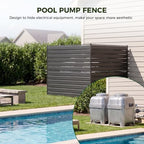 50"w x 48"h air conditioner fence, 2 panels showing dimensions