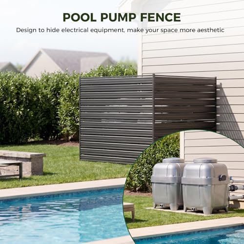 50"w x 48"h air conditioner fence, 2 panels showing dimensions