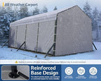 jocisland 12x20x10.5 ft metal carport with waterproof removable, package contents