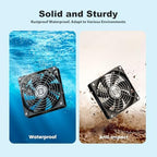 5.5" solar chicken coop fan 2 kit, 20w, close-up detail