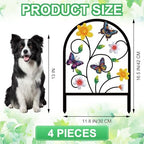 butterfly decorative garden fence metal butterfly flower design shown in use