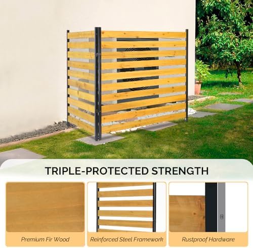 vingli 54" x 39" wooden privacy fence for shown in use