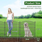 15 panel no dig decorative garden fence with shown in use