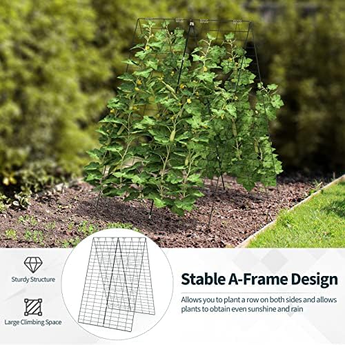 giantex 16 panels cucumber trellis, a-frame garden trellis, package contents