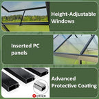 airwire 4x6 ft walk-in polycarbonate greenhouse for outdoor, package contents