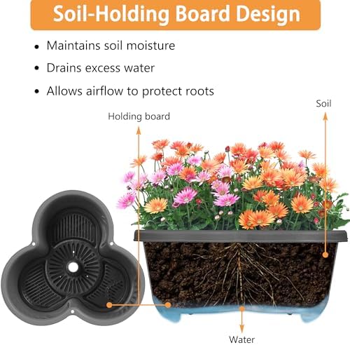 vecelo 7 tier vertical garden planter, self watering, side view
