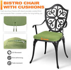 nuu garden outdoor 3-piece bistro set with cushions, side view