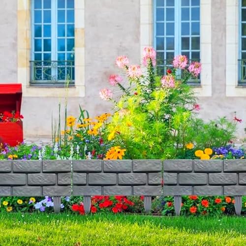 brick effect garden fence,flower bed border detachable splicing on a desk or shelf