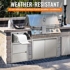 outdoor kitchen drawers stainless steel flush mount bbq, package contents