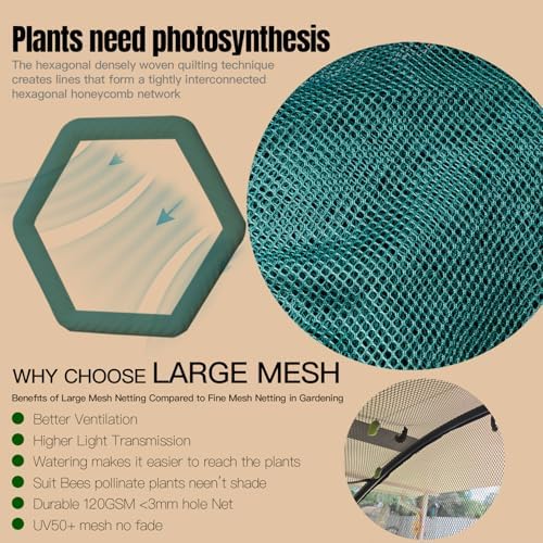 poray large tunnel 8.2'x4' plant netting cover, 6ft, package contents