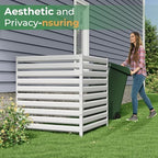 metal air conditioner fence, 42''h x 38''w (3panels) showing dimensions