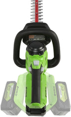 Greenworks 24V 22" Cordless Laser Cut Hedge Trimmer, 4.0Ah USB Battery and Charger Included