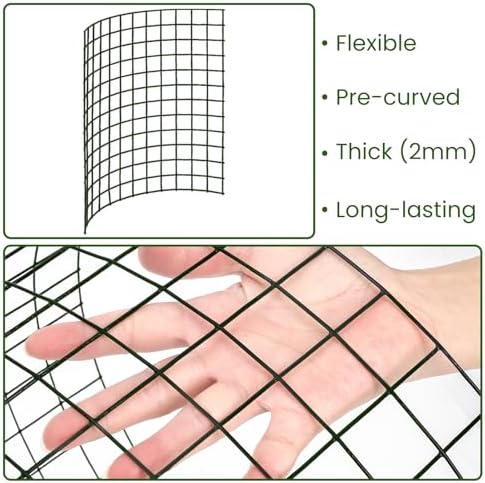 hacaroa 12 pack wire plant protectors from animals showing dimensions