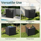 3 panels outdoor air conditioner fence, 48" w showing dimensions