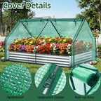 ohuhu 8x4x1 ft raised garden bed outdoor with showing dimensions