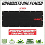 colour tree 6' x 50' black fence privacy shown in use