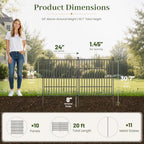 no dig garden fence outdoor for yard, 24in shown in use
