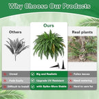 45in fake ferns- large artificial plants outdoor, uv, close-up detail