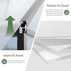 airwire 6×7.5 ft walk-in polycarbonate greenhouse for outdoor shown in use