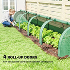outsunny mini greenhouse 177.2" x 39.4" x 31.5", close-up detail