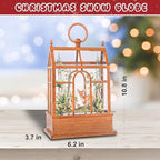 christmas snow globe lantern greenhouse water glittering globe shown in use