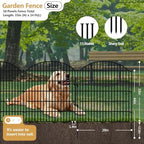 10 panels garden fence animal barrier with lock shown in use