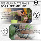 bonsai toolkit - mini garden tools, bonsai wire on a desk or shelf