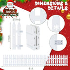 sasylvia christmas tree fences, white wooden picket fences shown in use